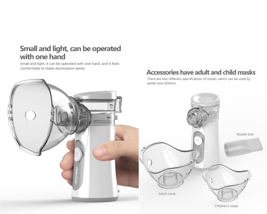 Inhalateur Aérosol  Portable/Silencieux pour enfant et adulte Malade