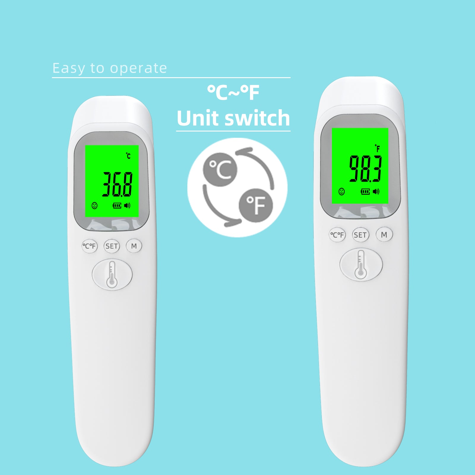 Thermomètre médical frontal infrarouge numérique pour bébé et adulte —  BIOXACARE