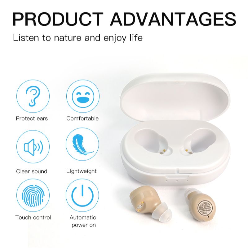 Aide auditive GENERIQUE Mini amplificateur de son réglable pour aide  auditive invisible intra-auriculaire pour les personnes âgées sourdes